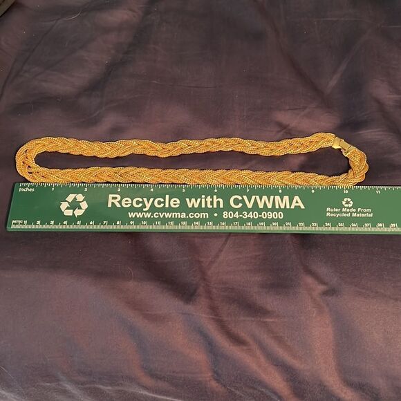 WOMENS FAUX GOLD BRAIDED NECKLACE! - Picture 5 of 5